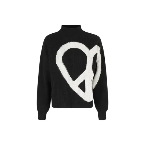 MOSCHINO Черный/Белый Женские Свитеры