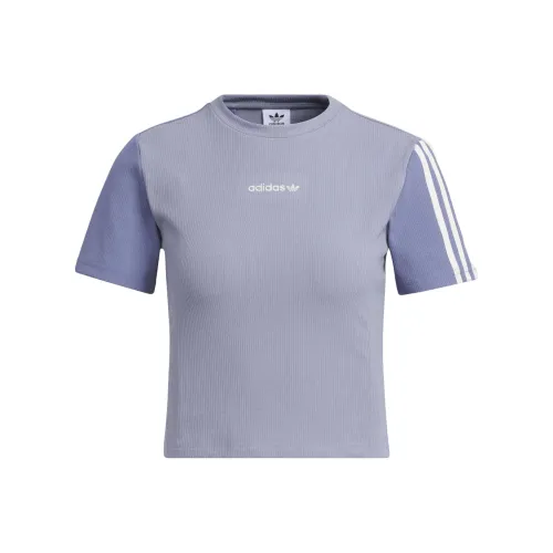 Adidas Originals CROP TOP Женские Серебристый Серый Фиолетовый