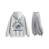 Set (Фотиния Серый Топ + Светло-Серые Повседневные Штаны)