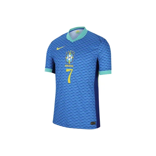 Nike VINI Jr. Brazil National Team 2024 Match Away Football Jersey Men's Blue