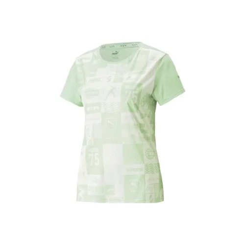 PUMA RUN FAVORITE AOP T-Shirt Женская Зеленая