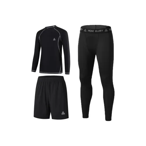 PEAK Фитнес Комплект Унисекс Трехкомпонентный Набор Черный