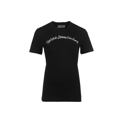 VERSACE JEANS COUTURE SS25 T-рубашка Женская Черная