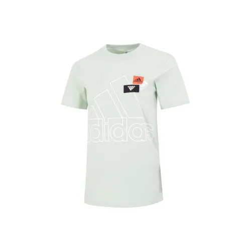 Adidas Комплект с короткими рукавами T-рубашка женский светло-серый