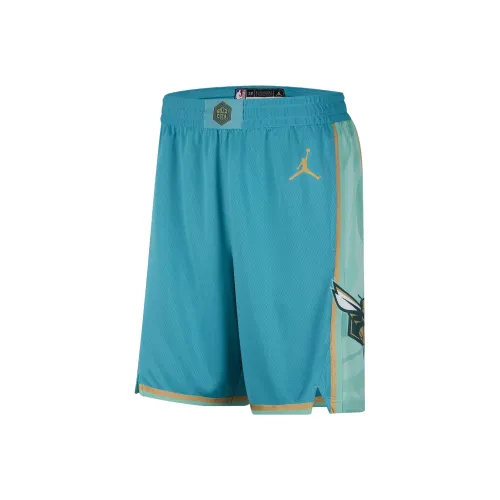 Джордан Charlotte Hornets 2023 24 Городской Edition Баскетбольные шорты Городской Edition 2023 24 Charlotte Hornets Мужской Светло-синий
