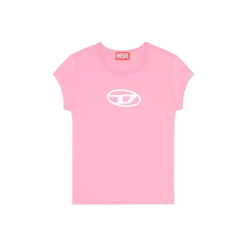 DIESEL Светло-розовый Женские Короткие Топы