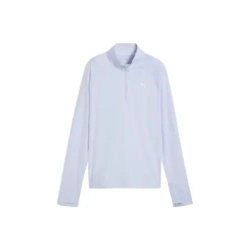 PUMA RUN VELOCITYCLOUDSPUN Реглан с рукавом T Рубашка Женская Синяя