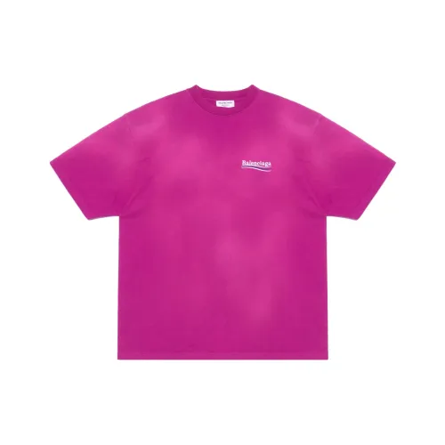 BALENCIAGA Розово-фиолетовые Женские Т-рубашки
