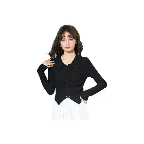 SMEN Черные Женские Футболки