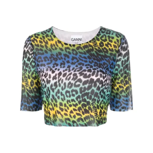 GANNI Многоцветные Женские Короткие Топы