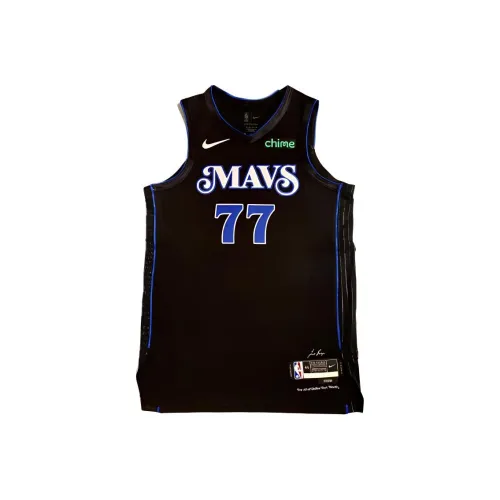 Nike Баскетбольная Джерси AU Игровая Версия Dallas Mavericks 23 24 Сезон Городская Edition Дончич Размер 77 Унисекс Темно-синий