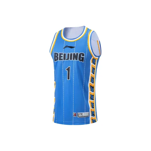 LINING CBA Collection Коллекция Баскетбол Jersey 23 24 Сезон Beijing Команда Классическая версия Zeng Fanbo Мужской Пекинский синий
