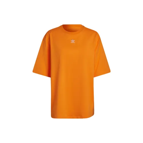 Adidas Originals Рукав с оборванным плечом T-рубашка Женская Светло-оранжевый Желтый