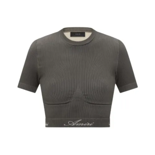 AMIRI Стандартная T-рубашка Женская Коричневая