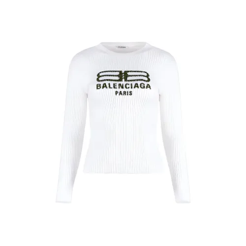 Balenciaga SS23 Свитер Регулярный крой Женский Белый