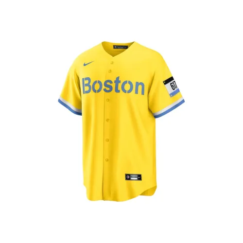 nike Xander Bogaerts Городской Connect Футбол Джерси Boston Red Sox Мужской Золотой