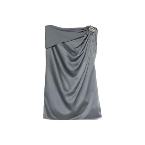 Lanvin SS25 Майка Женская Стальной Синий