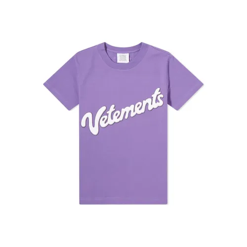 Vetements Фиолетовые Женские Т-рубашки