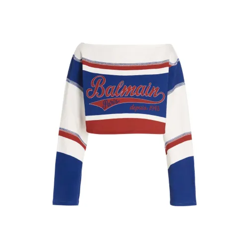 BALMAIN Синие Женские Футболки