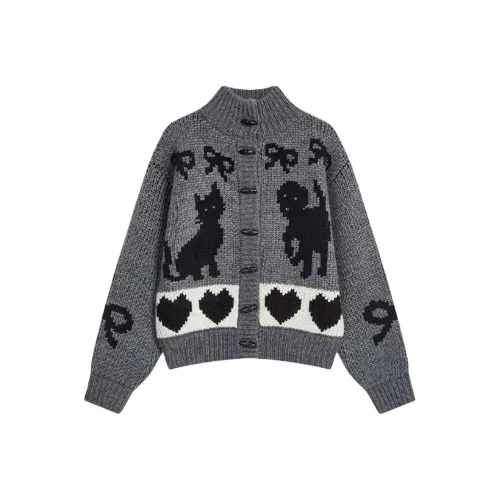 OPEN YY FW24 Свитер Женский Угольный Серый