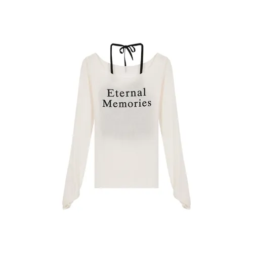 PAIN OR PLEASURE Весна-осень Регулярная Рубашка T Женская Абрикос