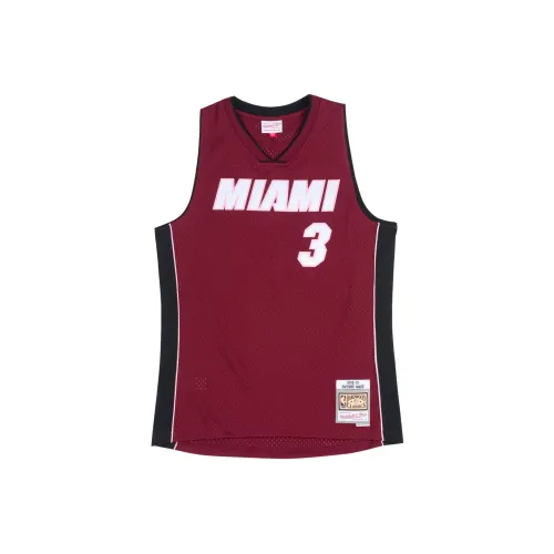 MITCHELL NESS Баскетбольная Джерси 12 13 Season Miami Heat Dwyane Wade Размер 3 Унисекс Красный