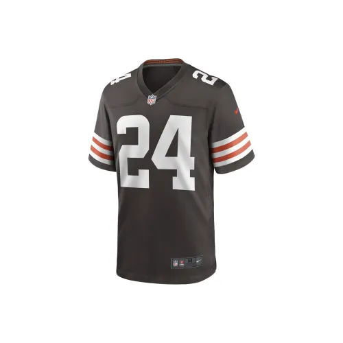 nike Game FOOTBALL JERSEY Футбол Джерси Cleveland Browns Ник Chubb Мужской Следы Коричневый