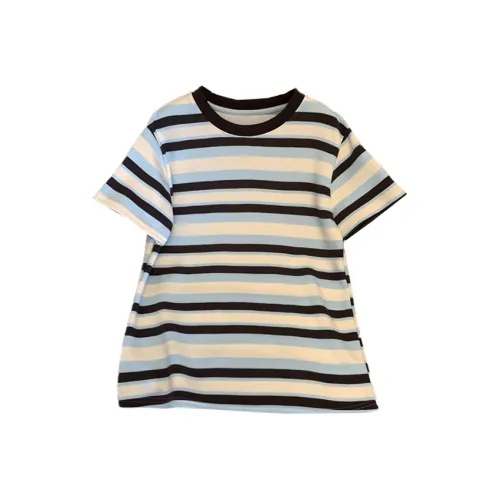 QIAOMONVHAI T-рубашка Женская Светло-синяя