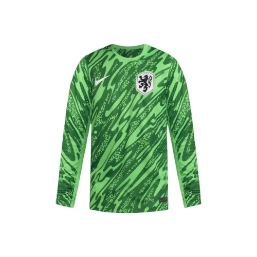 nike Нидерланды 2024 25 Stadium Goalkeeper Футбол Джерси Мужской Spark Green