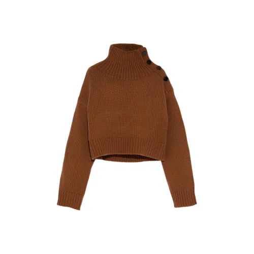 Yves Salomon Свитер Женский Чайный Коричневый