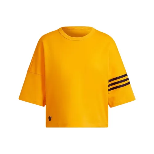 Adidas Originals Adicolor Neuclassics Tee Рукав с оборванным плечом T-рубашка Женская Желтая