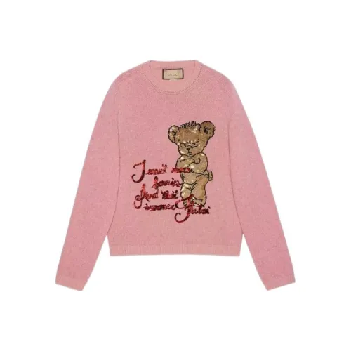 GUCCI x Ha GUCCI X Harry styles Co Брендированный Свитер Женские Розовый