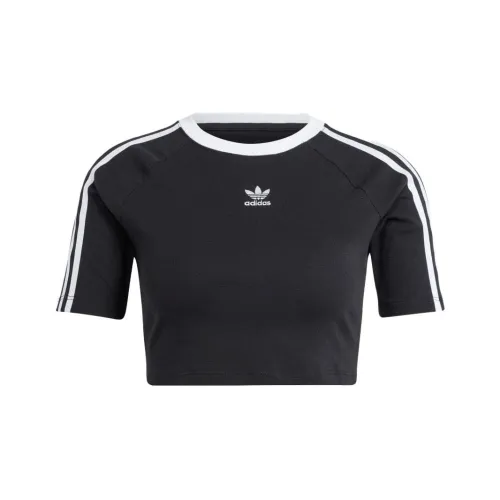 Adidas Originals 3 Stripes T-Shirt Женская Черная