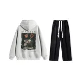 Комплект одежды (Серый топ Фотиния + Черные джинсы)