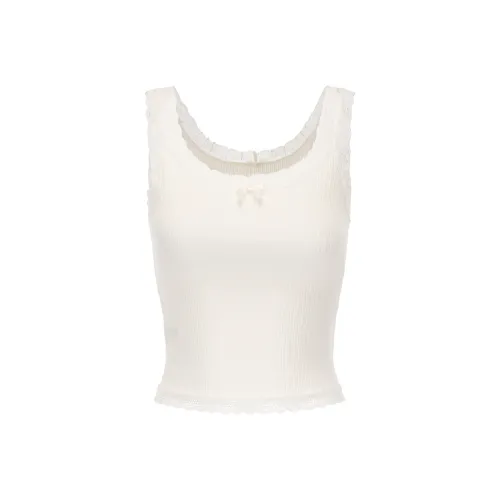 CHIWAWAMEME Топ Женский Молочный Белый