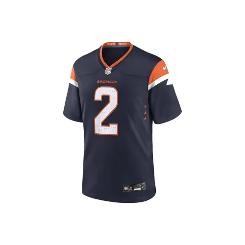 nike Patrick Surtain II Denver Broncos Регби Джерси Мужской Морской синий