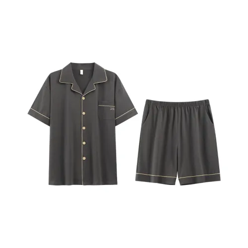 Lanza Pajama Комплект Мужской Черный с Буквой