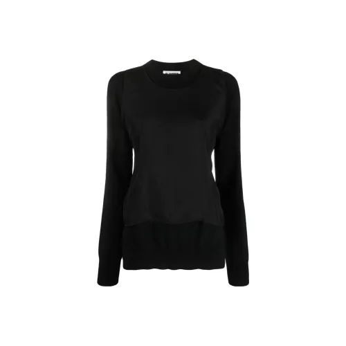 JIL SANDER Обсидиановый черный Женские свитеры