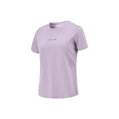 LINING Fitness Series T-Shirt Женская Сумеречный Фиолетовый