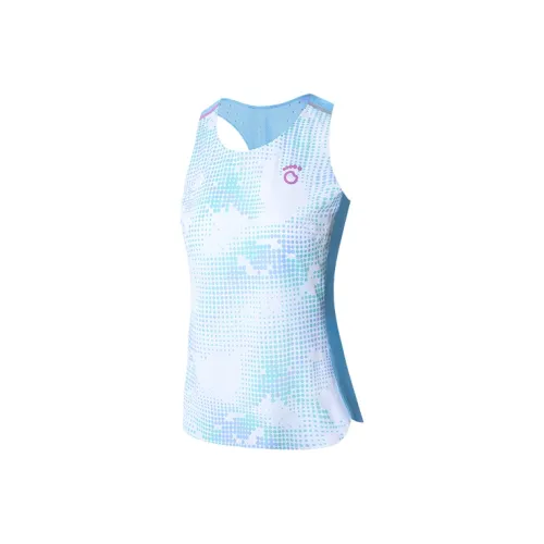 Macondo Бег Майка Женская Синяя с мерцанием