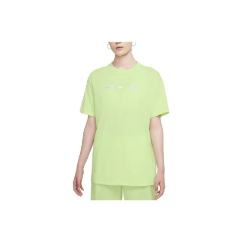 nike Т-рубашка с рукавом женская спущенный вырез неоново-желтый