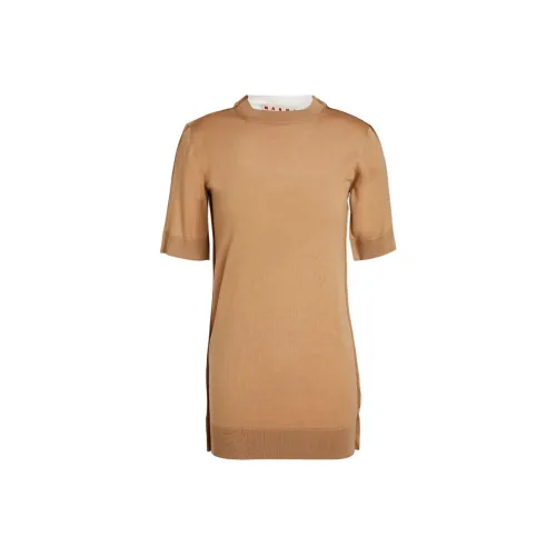MARNI Коричневые Женские Т-рубашки