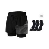 Черные и серебряные шорты (включает 3-упаковку черных носков)