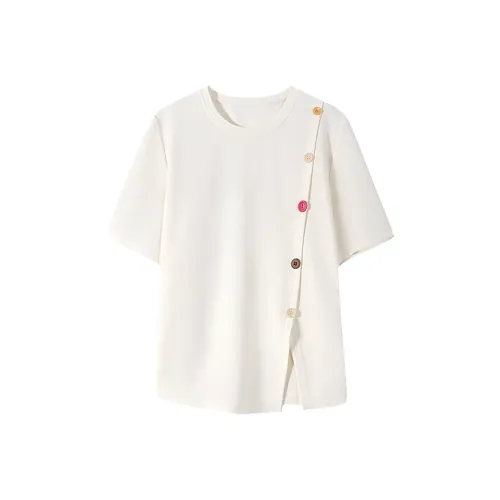 SHIRAN T Рубашка Женская Молочно-белая