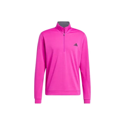 Adidas Elevated 1 4 ZIP Толстовка Гольф Одежда Мужская Ярко-фиолетовая