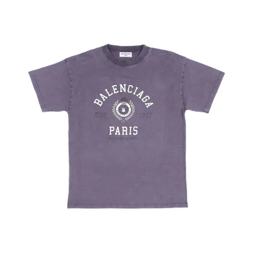 Balenciaga T-Shirt Женская Фиолетовая Свободного кроя
