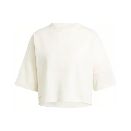 Adidas Originals Neuclassics Рукав с спущенным плечом T-рубашка Женская Белая