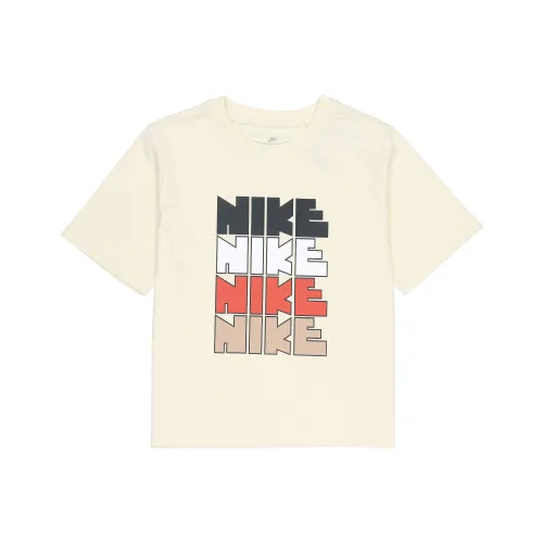 Nike Комплект с короткими рукавами T-рубашка Женская Кокосовое молоко