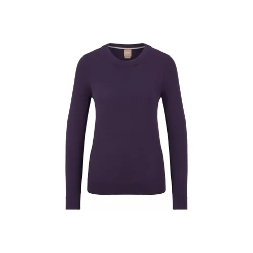 HUGO BOSS Темно-фиолетовые Женские Свитеры