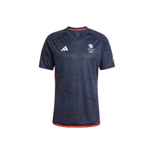 Adidas Британская футбольная команда Олимпийская серия Команда GB FOOTBALL JERSEY Футбол Джерси Мужской Легенда Чернила Синий